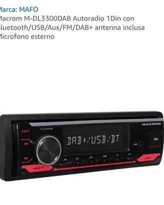 AUTORADIO MACROM BLUETOOTH DAB