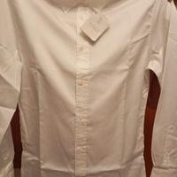 Camisa in lino con colo ala francese brunello cuci