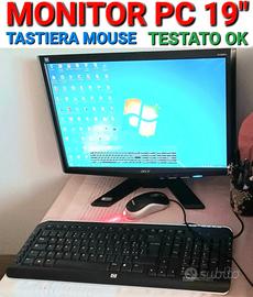 MONITOR ACER X193WA 19 TASTIERA Mouse x Computer