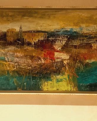 Quadro a olio su tela di Gelindo Crivellaro