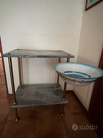 Mobile bagno vintage stile classico con lavabo