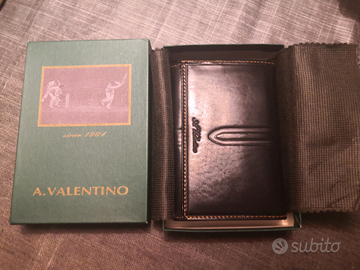 Portafoglio donna nero pelle - nuovo