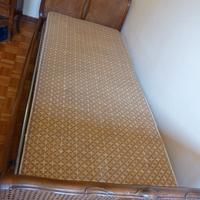letto singolo legno con paglia di Vienna
