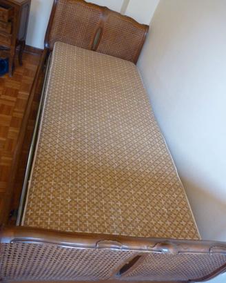 letto singolo legno con paglia di Vienna