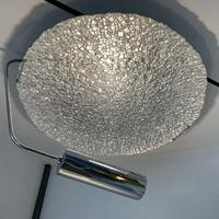 Lampada soffitto metallo/vetro mosaico argento