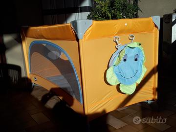 Lettino campeggio/Box Chicco Arancione -