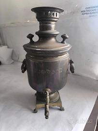 ANTICO SAMOVAR RUSSO TULA IN OTTONE O RAME D'EPOCA