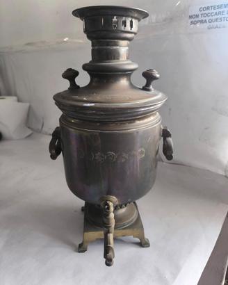 ANTICO SAMOVAR RUSSO TULA IN OTTONE O RAME D'EPOCA