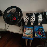 volante Logitech con pedaliera 