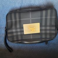 Trousse da viaggio uomo motivo a quadri Burberry
