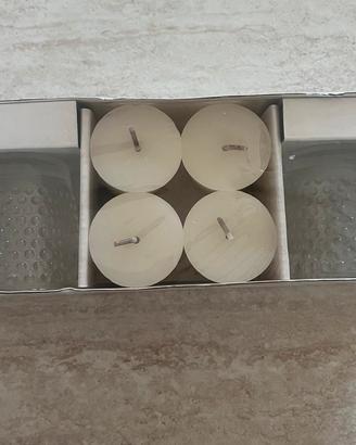 Candele alla vaniglia e portacandele