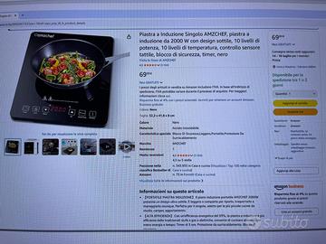 PIASTRA INDUZIONE 2000 W