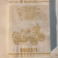 libretto uso manutenzione Suzuki SV 650 99-02