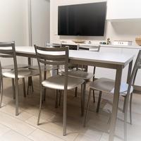 Tavolo 180x80cm - Acciaio e laminato