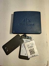 AX ARMANI EXCHANGE PORTAFOGLIO PELLE TRIFOLD NUOVO