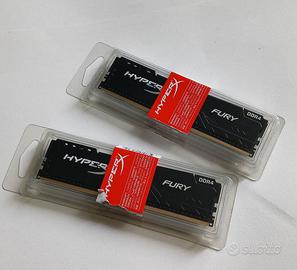 2 Kingston HyperX Fury DDR4 8+8GB memoria RAM