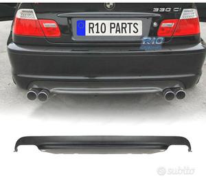 DIFFUSORE BMW E46 LOOK M M3 USCITE DOPPIE