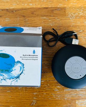 Cassa Bluetooth Impermeabile da Doccia – Nera