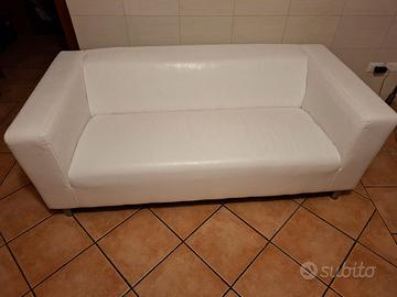 divano chateau dax 3 posti bianco in pelle