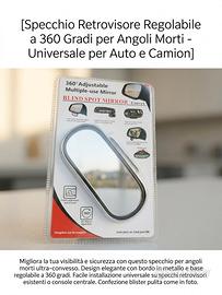 Specchietto Retrovisore Angolo Cieco Orientabile 