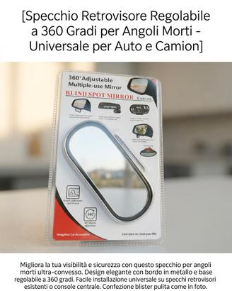 Specchietto Retrovisore Angolo Cieco Orientabile 