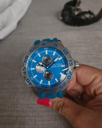 orologio nautica cinturino caucciù blu
