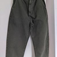 Pantaloni Zara verde bottiglia con elastico