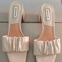 Sandali Stradivarius tacco 7.5cm bianchi tg 40