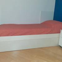 Letto singolo con secondo estraibile per cameretta