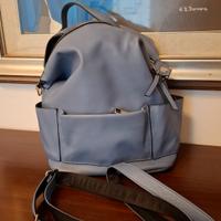 borsa in ecopelle azzurra