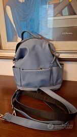 borsa in ecopelle azzurra