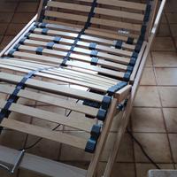 Rete motorizzata letto singolo con doghe in legno