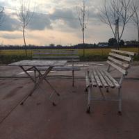 Coppia panche con tavolino