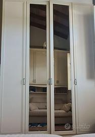 Armadio Classico/Shabby Chic 4 Ante con Specchi –