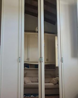 Armadio Classico/Shabby Chic 4 Ante con Specchi –