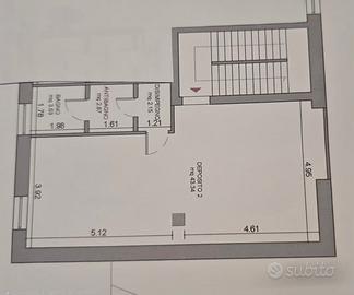 Spazio versatile: seminterrato di 52mq