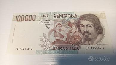 100000 LIRE BB/SPL CARAVAGGIO 1° PRIMO TIPO