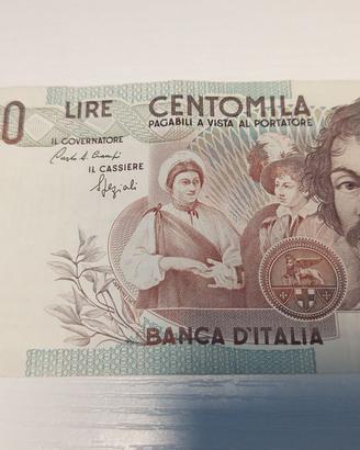100000 LIRE BB/SPL CARAVAGGIO 1° PRIMO TIPO