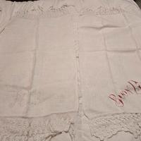 asciugamani in lino/tela grezza vintage n2