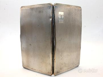 Astuccio portasigarette Inglese silver plated 1930