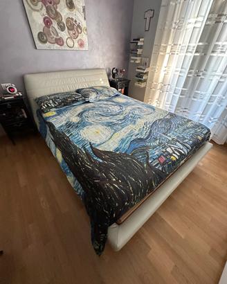 Letto matrimoniale in pelle Contempo