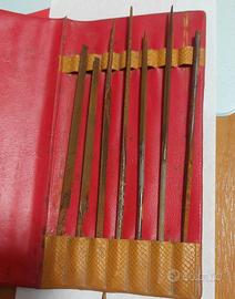 set di circa 18 lime ad ago da 15-18 cm usate