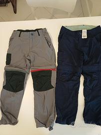 Due pantaloni da trekking  per bambino/bambina 5-6