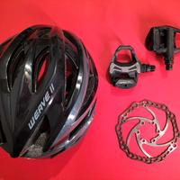 Pedali Shimano + Disco 140 + Casco