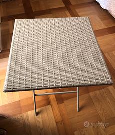 Tavolino pieghevole 60x60 Rattan