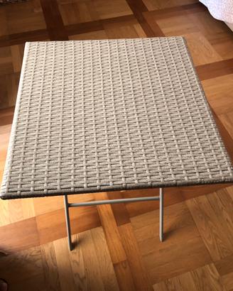 Tavolino pieghevole 60x60 Rattan