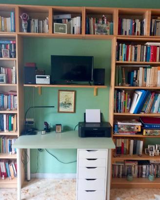 Scrivania e libreria