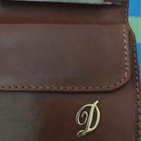 Portafoglio uomo  in vera pelle con iniziale “D”