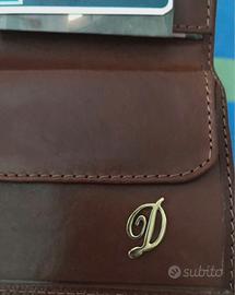 Portafoglio uomo  in vera pelle con iniziale “D”