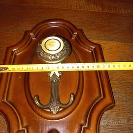 appendi abito singolo vintage legno e ottone